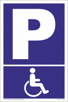 Hinweisschild Behindertenparkplatz